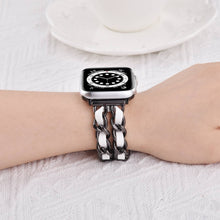 Load image into Gallery viewer, Braided Chain &amp; Leather Apple Watch Band
