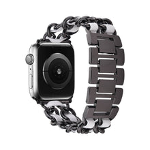 Load image into Gallery viewer, Braided Chain &amp; Leather Apple Watch Band
