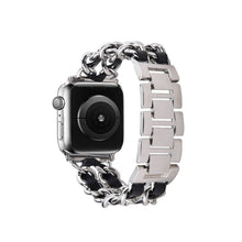 Load image into Gallery viewer, Braided Chain &amp; Leather Apple Watch Band
