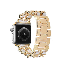 Load image into Gallery viewer, Braided Chain &amp; Leather Apple Watch Band
