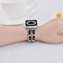 Load image into Gallery viewer, Braided Chain &amp; Leather Apple Watch Band
