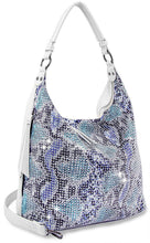 Load image into Gallery viewer, Colorful Sparkling Snakeskin Hobo Handbag
